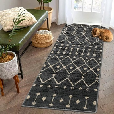 Area Rug Geometric Plush Rug Moroccan Trellis Rug Carpet