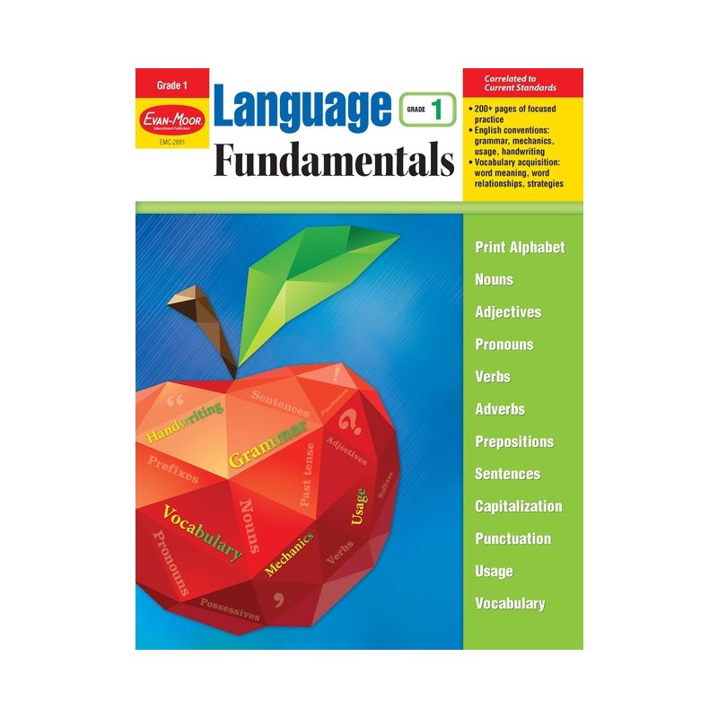 Language Fundamentals, Grade 1 Teacher Resource - by  Evan-Moor Educational Publishers (Paperback), 1 of 2