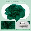 Unique Bargains Alloy Satin Fabric Big Rose Flower Dainty Brooches and Pins 2 Pcs - 2 of 4