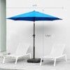 CAVINAS 9Ft Outdoor Patio Umbrella with Button Tilt and Crank,Market Table Umbrella UV Protected and Waterproof,Outdoor Umbrellas for Patio - 3 of 4