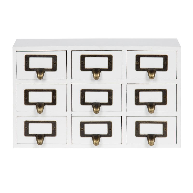 Kate and Laurel Apothecary Wood Desk Drawer Set, 9 Drawers, 2 of 7