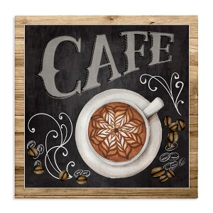 Stupell Industries Chalkboard Style Cafe Sign, 24" x 24" - 1 of 4