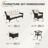 EAGLE PEAK Azure Bay 6 Pieces Wicker Outdoor Patio Furniture Set, Sofa and Rocking Chairs with Ottomans and Side Table - 2 of 4