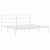 vidaXL Metal Bed Frame with Headboard White 76 in.x79.9 in. King - 4 of 4