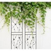 MAYEERTY 2 Pack Metal Garden Trellis 71 x 19.7 Inch Rustproof Climbing Plants Support Butterfly Deco Black Outdoor Flower - 2 of 4