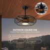 20'' Outdoor Ceiling Fans with Lights and Remote,  Plug in Chandelier Ceiling Fan for Patios Gazebo - 2 of 4