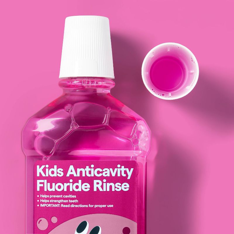 Anticavity Kids&#39; Fluoride Rinse Mouthwash Bubble Gum Flavor - 16.9 fl oz - up &#38; up&#8482;, 2 of 5