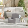 Coucheta Convertible Kids Sofa, Teddy Fleece Toddler Couch with Crown Design, Foldable Bed for Playroom or Nursery, Gift for Boys & Girls - 2 of 4