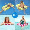 Jasonwell 2-Pack Inflatable Pool Floats - 4-in-1 Hammock with Mesh Bottom, Floating Chair Bed for Adults, Yellow+Pink, Large - 4 of 4