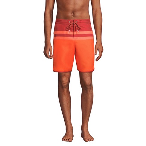 Lands' End Men's Board Swim Shorts - Small - Papaya Orange Stripe : Target