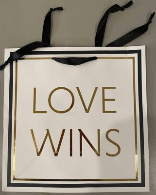 Medium Square 'love Wins' Gift Bag - Spritz™ : Target