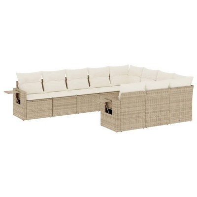 vidaXL Garden Sofa Set Beige