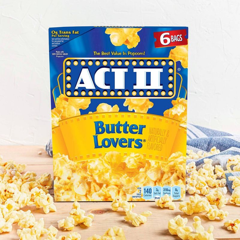 Act II Butter Lovers Microwave Popcorn - 6ct, 4 of 5