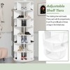 23.6'' Rotating 7-Tier Shoe Rack, 5-Grid Layer Tower, 360� Spin Organizer for Entryway & Living Room - 2 of 3