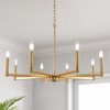 DORESshop 8-Light Gold Candle Pendant Light with Farmhouse and Industrial Flair for Dining Room, Kitchen Island, or Foyer - 2 of 4