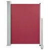 vidaXL Side Awning Red screen + grey stand Fabric with PU coating, Iron - 2 of 4