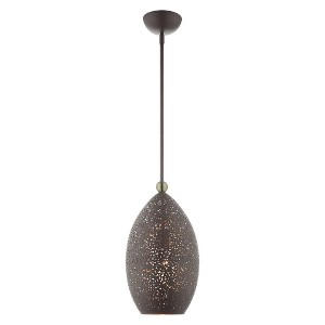 Livex Lighting Charlton 1 - Light Pendant in  Bronze - 1 of 1