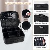 Makeup Bag, Makeup Organizer, Large Capacity Travel Toiletry Bag Organizer (Black) - 2 of 4