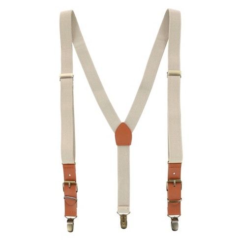 Ctm Men's Heavy Duty Clip-end Work Suspenders, Khaki : Target