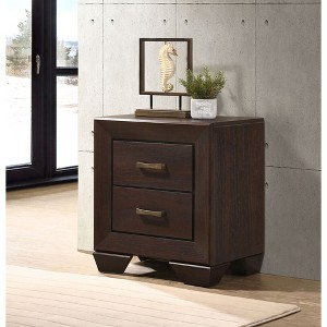 PAGED Nightstand Modern Side Table with 2 Storage Drawers and Open Shelf, Bedside Cabinet for Bedroom, Living Room - 1 of 4