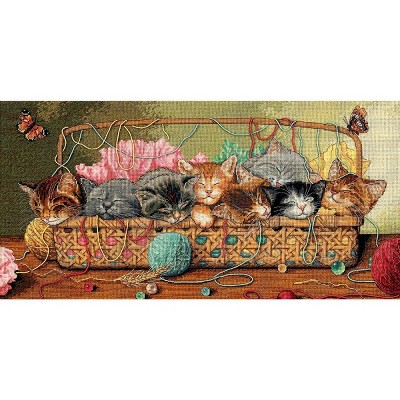 Dimensions Gold Collection Counted Cross Stitch Kit 18"X9"-Kitty Litter (18 Count)