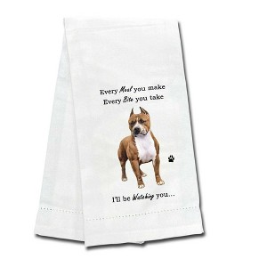 E & S Imports 26.0 Inch Pit Bull Brindle/Wht Kitchen Towel Everyday , Dog Puppy Paw (1PC) - 1 of 3