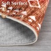 Faux Wool Modern Bohemian  Printed Area Rug Low Pile Non Slip Non Shedding Pet Friendly Machine Washable Carpet Perfect for Home Decoration - 4 of 4