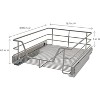 ClosetMaid 3210000 14.5 Inch Wide Kitchen and Bathroom Bottom Single Tier Cabinet Pull Out Basket Organizer, Steel Platinum - 2 of 4