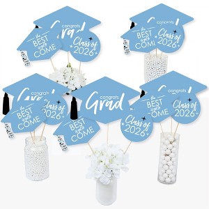 Big Dot of Happiness Light Blue 2026 Graduation Party Centerpiece Sticks - Table Toppers - Set of 15 - 1 of 4