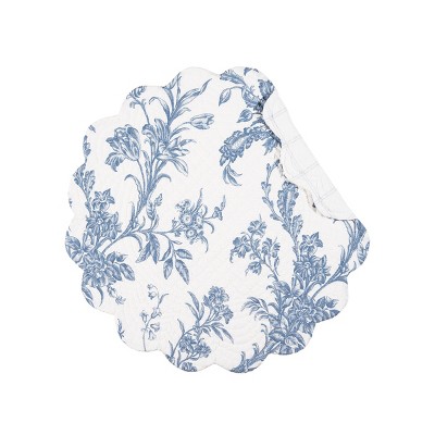 C&F Home Bleighton Blue Round Placemat Set of 6