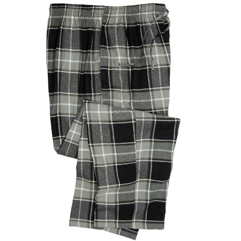 Kingsize Men's Big & Tall Flannel Plaid Pajama Pants - Big - 4xl, Black  White Buffalo Check Pajama Bottoms : Target