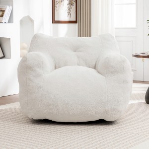 LIVAREEmlen Bean Bag Sofa Chair with Armrests Stuffed High-Density Foam, Lazy Sofa for Adults in Living Room,Bedroom Reading - 1 of 4