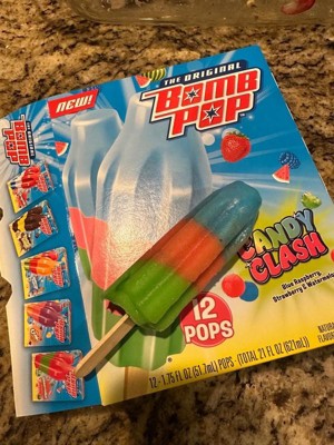 Bomb Pop Candy Clash Frozen Ice Pops - 21floz/12pk : Target