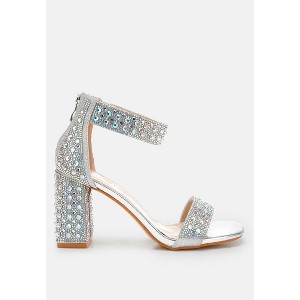 Cady Rhinestones And Sequins Block Sandals - 1 of 4