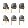 Upholstered Linen Dining Chairs with Solid Wood Legs, Modern Armless Fabric Chairs for Dining Room or Kitchen Table-Maison Boucle - 2 of 4