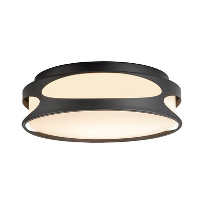C Cattleya 13" 3CCT Dimmable LED Flush Mount Ceiling Light with Opal Glass
