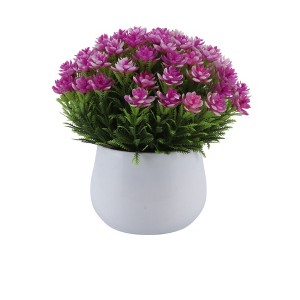 Unique Bargains Artificial Plants Scandinavian-style Plastic 3.35"x3.35"x6.69" 1 Pc - 1 of 4