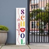 HomeRoots 36" White And  Red Solid Wood Welcome To School Porch Sign - 2 of 4