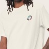 Dalix Ghost Life Embroidered Relaxed Heavy Soft Cotton T Shirt Mens - 4 of 4