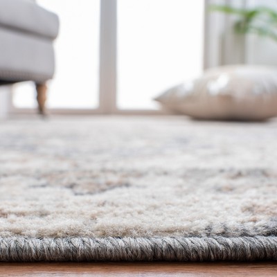 Ivory Beige Hand-knotted Synthetic Rectangular Area Rug