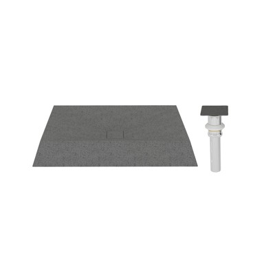CASAINC 27.5 Inch Artistic Vanity Bathroom Sink Concrete Countertop with X-shaped Drainage Line