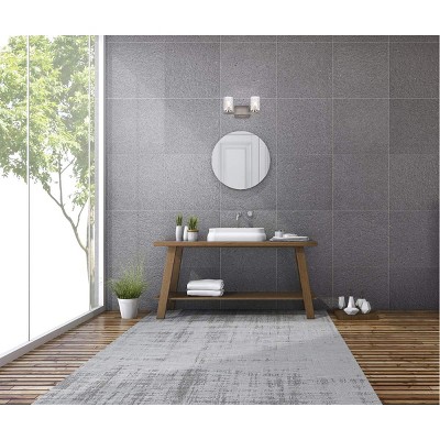 Cassie Satin Nickel 2-Light Wall Sconce with Clear Glass Shade