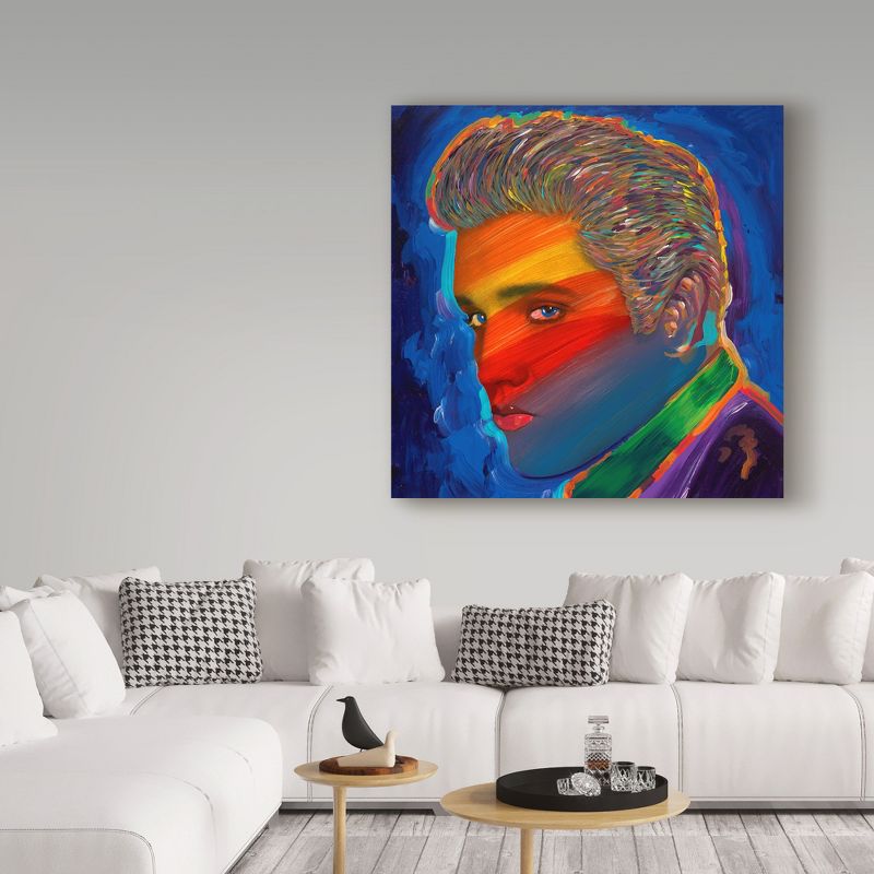 Trademark Fine Art -Howie Green 'Elvis Rainbow' Canvas Art, 3 of 4