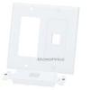 Monoprice 2-Gang Wall Plate - 2 Hole White For Keystone, Ethernet Networks or Home Theater Interconnects - 3 of 4
