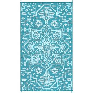 Outdoor Rug Vintage Rug Waterproof Reversible Plastic Straw Rug for Patio Camping RV Balcony Backyard - 1 of 4