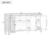 60" Pine Veneer Storage Cabinet Sideboard with Adjustable Shelves, 3-Door Buffet Table for Living Room, Entryway, or Study - 4 of 4