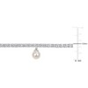 EVERLY JEWELRY  |   Sterling Silver 9 1/4 CT TGW Created White Sapphire & 6 - 6.5 MM Cultured Freshwater  Pearl Necklace With Chain - 3 of 4