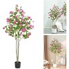 Artificial Bougainvillea Tree, Big Fake Bougainvillea Tree in Pot, Big Artificial Trees with Silk Flowers Indoor Plants for Home Office Garden - 4 of 4