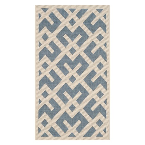 2'7 X 5' Santorini Outdoor Rug Black/bone - Safavieh : Target