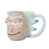 Silver Buffalo Rick and Morty Rick Sanchez Face 3D Sculpted Ceramic Mug | Holds 20 Ounces - 2 of 4